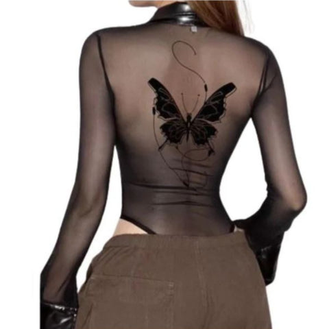 Black Butterfly Bodysuit