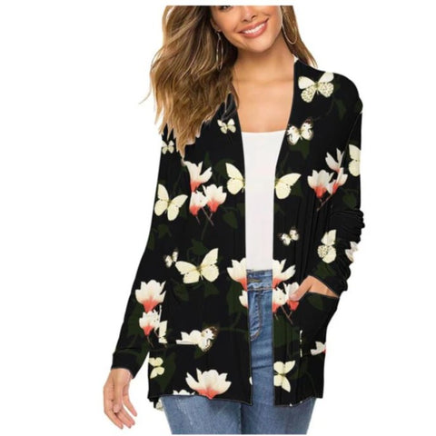 Black and White Butterfly Cardigan