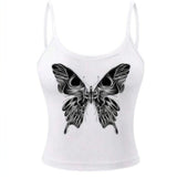 Black and White Butterfly Tank Top