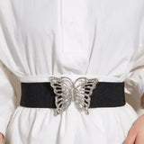 Butterfly Buckle Elastic Belt for women