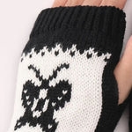 thum hole Butterfly Gloves Knit
