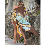 large brown butterfly wing kimono 