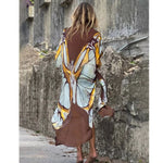 brown butterfly wing kimono for women