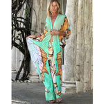 turquoise butterfly wing kimono