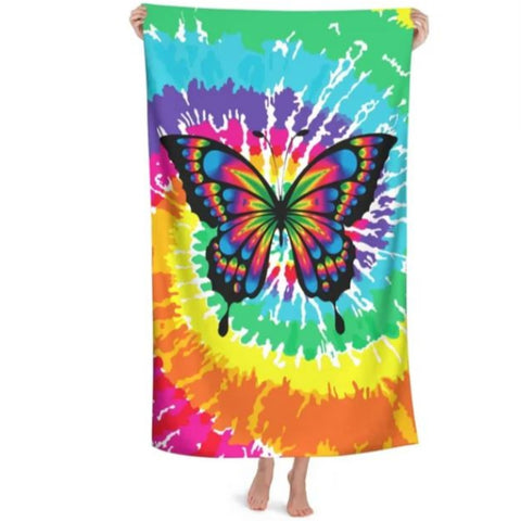 Colorful Butterfly Towel