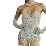 Crystal Butterfly Bodysuit for women