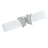 white Elastic Butterfly Belt