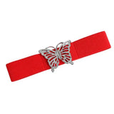 red Elastic Butterfly Belt
