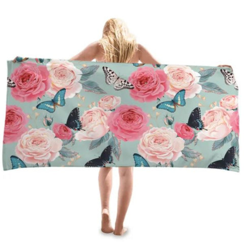 Floral Butterfly Towel