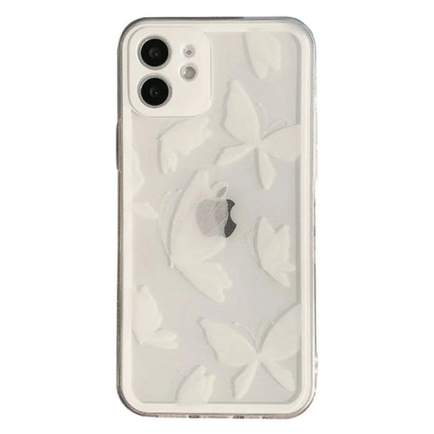 white butterfly phone case