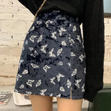 butterfly print skirt for women