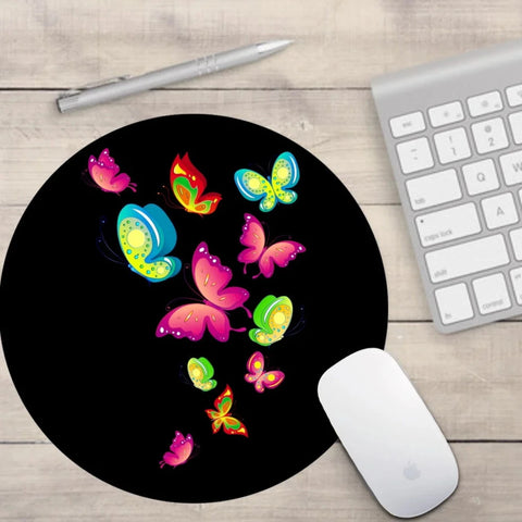 round butterfly mouse pad