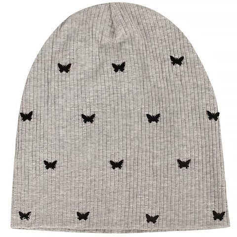 cotton butterfly beanie hat