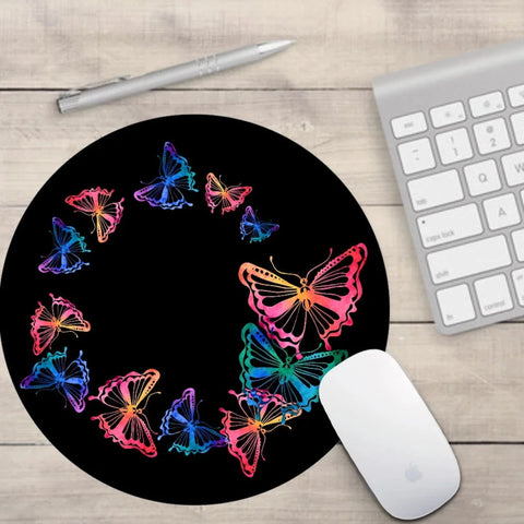 outline butterfly mouse pad