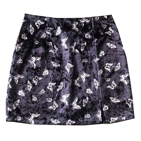 butterfly print skirt