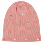 pink butterfly beanie hat