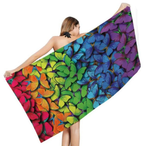Multicolor Butterfly Towel