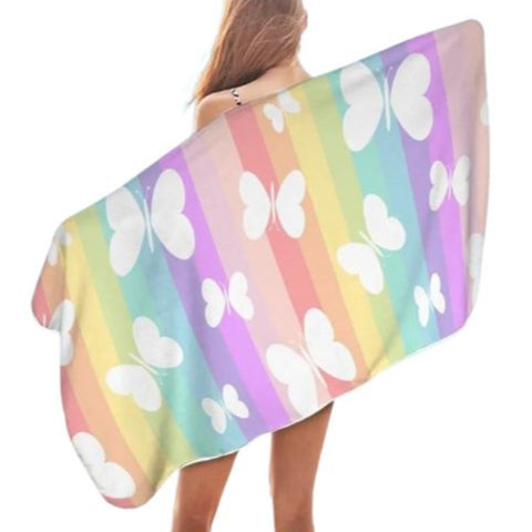 Rainbow Butterfly Towel