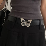 pretty Rhinestone Butterfly Belt