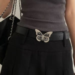 Rhinestone Butterfly Belt Buckle design