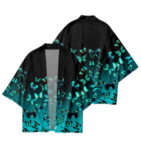 Blue Butterfly Kimono