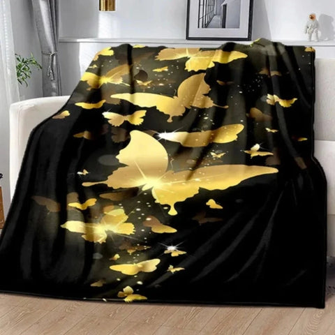 gold butterfly blanket