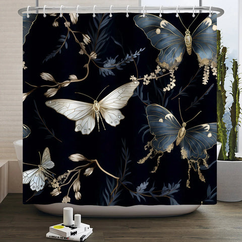 Pattern Butterfly Shower Curtain