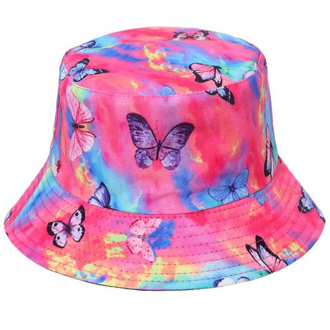 colorful butterfly bucket hat