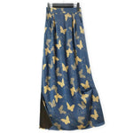 y2k butterfly silk skirt