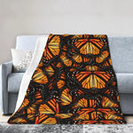 cotton orange yellow butterfly blanket