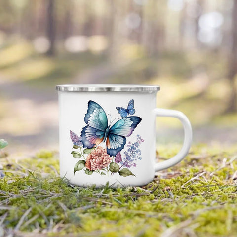 morpho butterfly mug