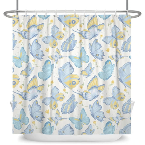 Floating Butterfly Shower Curtain