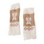 white Butterfly Gloves Knit
