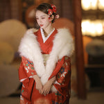 Peony and Butterfly Kimono Robe for women