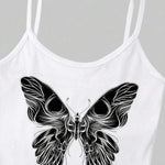 Black and White Butterfly Tank Top for men