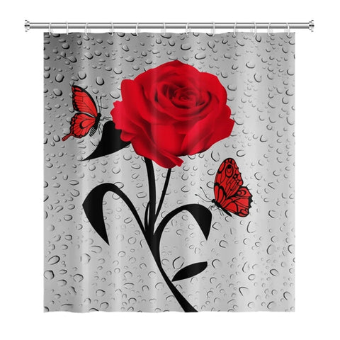 Romantic Butterfly Shower Curtain