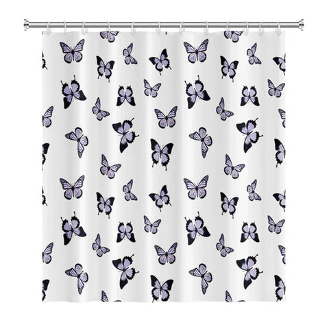 Lavender Butterfly Shower Curtain