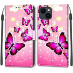 hot pink butterfly phone case for xiaomi