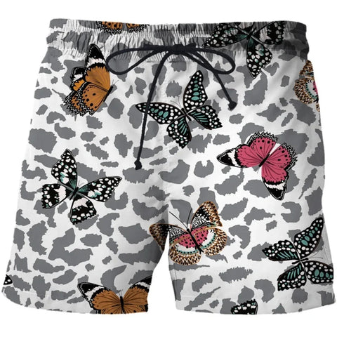 gray butterfly shorts