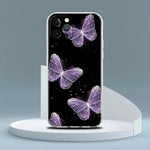 plum purple butterfly phone case in silicone