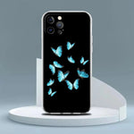 turquoise buttefly phone case
