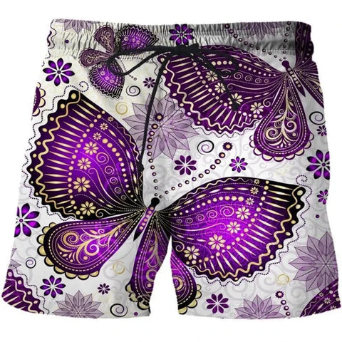 ecofriendly butterfly beach shorts