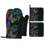 dim gray Butterfly Oven Gloves