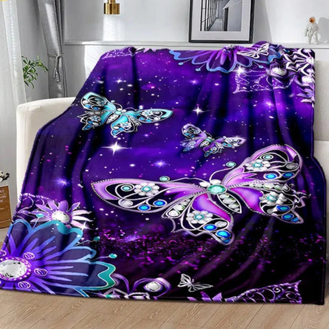 indigo butterfly blanket
