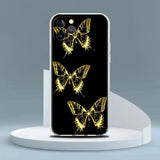 yellow butterfly phone case in silicone