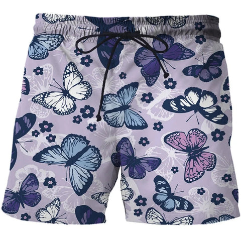 lavender butterfly shorts