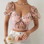 y2k Pink Butterfly Corset Top