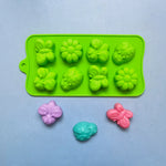green butterfly mold in silicone