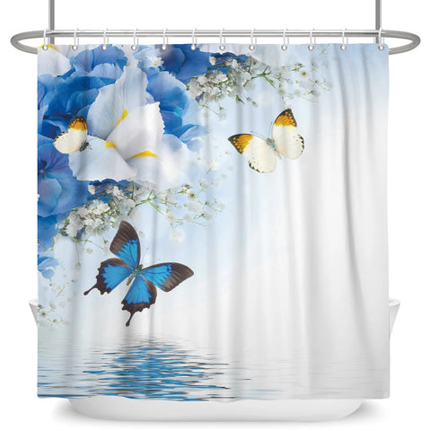 Fabric Butterfly Shower Curtain