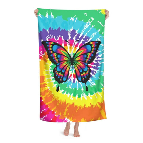 Rainbow Vintage Butterfly Towel